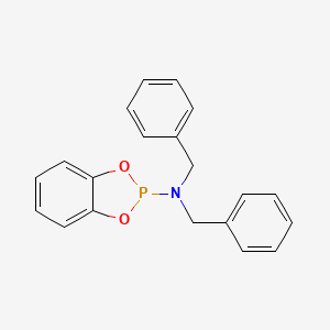 molecular formula C20H18NO2P B12603074 N,N-Dibenzyl-2H-1,3,2-benzodioxaphosphol-2-amine CAS No. 877659-99-9