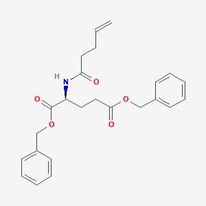 molecular formula C24H27NO5 B12603085 Dibenzyl N-pent-4-enoyl-L-glutamate CAS No. 915193-97-4