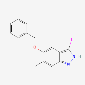 molecular formula C15H13IN2O B12603151 5-(Benzyloxy)-3-iodo-6-methyl-2H-indazole CAS No. 918440-11-6