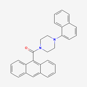 molecular formula C29H24N2O B12603160 Piperazine, 1-(9-anthracenylcarbonyl)-4-(1-naphthalenyl)- CAS No. 647854-32-8