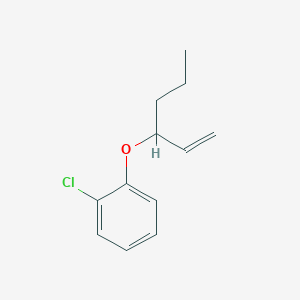 molecular formula C12H15ClO B12603176 Benzene, 1-chloro-2-(1-ethenylbutoxy)- CAS No. 918134-65-3