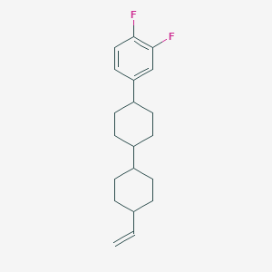 molecular formula C20H26F2 B126032 (trans,trans)-4-(3,4-Difluorophenyl)-4'-vinyl-1,1'-bi(cyclohexane) CAS No. 142400-92-8