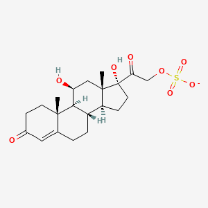 molecular formula C21H29O8S- B1260320 皮质醇 21-硫酸酯(1-) 