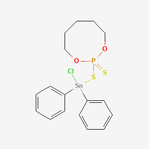 molecular formula C17H20ClO2PS2Sn B12603200 2-{[Chloro(diphenyl)stannyl]sulfanyl}-1,3,2lambda~5~-dioxaphosphocane-2-thione CAS No. 913382-76-0