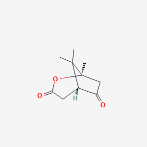 molecular formula C10H14O3 B1260324 (-)-5-Oxo-1,2-campholide 