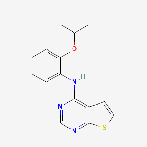 molecular formula C15H15N3OS B12603247 N-{2-[(Propan-2-yl)oxy]phenyl}thieno[2,3-d]pyrimidin-4-amine CAS No. 917906-68-4