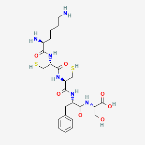 molecular formula C24H38N6O7S2 B12603268 L-Lysyl-L-cysteinyl-L-cysteinyl-L-phenylalanyl-L-serine CAS No. 646505-75-1