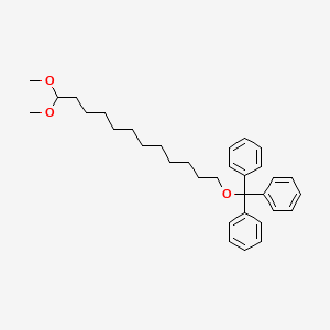 molecular formula C33H44O3 B12603286 1,1-Dimethoxy-12-(trityloxy)dodecane CAS No. 889105-72-0