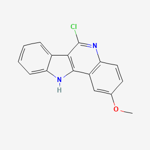 molecular formula C16H11ClN2O B12603292 6-Chloro-2-methoxy-11H-indolo[3,2-C]quinoline CAS No. 649749-00-8