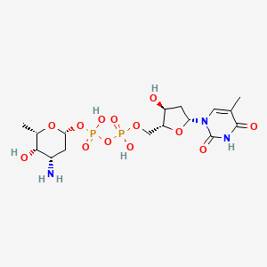 molecular formula C16H27N3O13P2 B1260331 dTDP-beta-L-daunosamine 