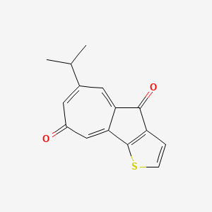molecular formula C15H12O2S B12603323 Azuleno[1,2-b]thiophene-4,8-dione, 6-(1-methylethyl)- CAS No. 647845-20-3