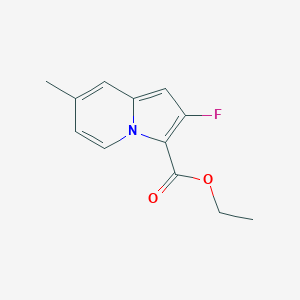 molecular formula C12H12FNO2 B12603324 Ethyl 2-fluoro-7-methylindolizine-3-carboxylate CAS No. 648418-47-7