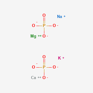 molecular formula CaKMgNaO8P2 B12603347 Calcium magnesium potassium sodium phosphate (1/1/1/1/2) CAS No. 650635-99-7