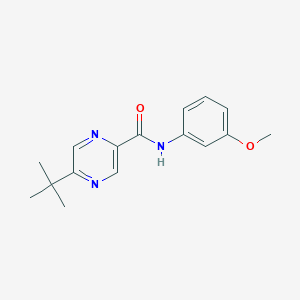 molecular formula C16H19N3O2 B12603374 5-tert-butyl-N-(3-methoxyphenyl)pyrazine-2-carboxamide CAS No. 879131-33-6