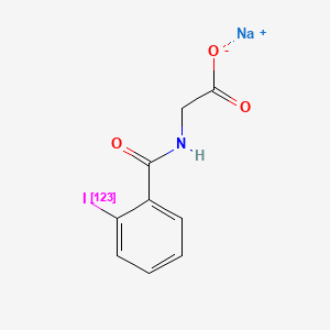 molecular formula C9H7INNaO3 B1260339 Iodohippurate sodium I 123 CAS No. 56254-07-0