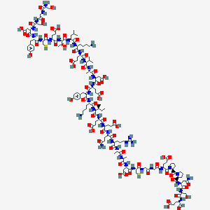 molecular formula C153H235N41O62S2 B126034 C-Terminally located anterior lobe peptide, lymnaea stagnalis CAS No. 144387-61-1