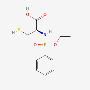 molecular formula C11H16NO4PS B12603425 N-[Ethoxy(phenyl)phosphoryl]-L-cysteine CAS No. 918793-99-4