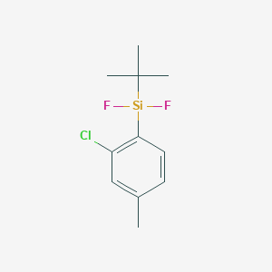 molecular formula C11H15ClF2Si B12603469 tert-Butyl(2-chloro-4-methylphenyl)difluorosilane CAS No. 647842-32-8