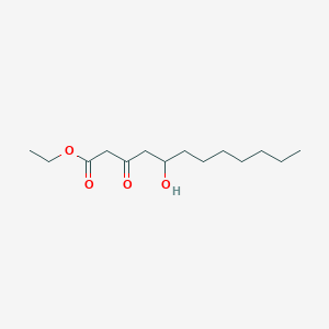 molecular formula C14H26O4 B12603496 Ethyl 5-hydroxy-3-oxododecanoate CAS No. 650596-77-3