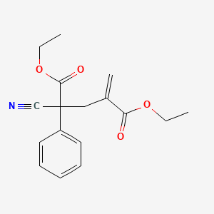 molecular formula C17H19NO4 B12603498 Diethyl 2-cyano-4-methylidene-2-phenylpentanedioate CAS No. 878162-62-0
