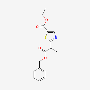molecular formula C16H17NO4S B12603513 Ethyl 2-[1-(benzyloxy)-1-oxopropan-2-YL]-1,3-thiazole-5-carboxylate CAS No. 893444-26-3