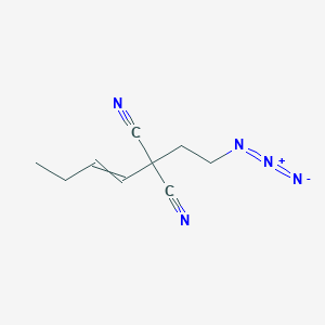 molecular formula C9H11N5 B12603540 (2-Azidoethyl)(but-1-en-1-yl)propanedinitrile CAS No. 649759-76-2