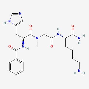 molecular formula C22H31N7O4 B12603546 N-Benzoyl-L-histidyl-N-methylglycyl-L-lysinamide CAS No. 647865-26-7