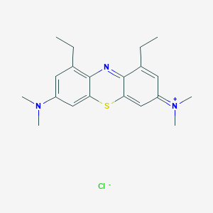 molecular formula C20H26ClN3S B12603553 7-(Dimethylamino)-1,9-diethyl-N,N-dimethyl-3H-phenothiazin-3-iminium chloride CAS No. 881426-23-9