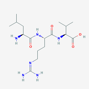 molecular formula C17H34N6O4 B12603558 Leu-Arg-Val CAS No. 896730-70-4