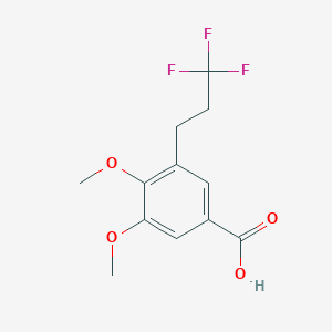 molecular formula C12H13F3O4 B12603563 3,4-Dimethoxy-5-(3,3,3-trifluoropropyl)benzoic acid CAS No. 647855-53-6