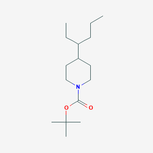 molecular formula C16H31NO2 B12603580 tert-Butyl 4-(hexan-3-yl)piperidine-1-carboxylate CAS No. 651054-00-1