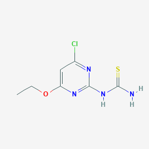 molecular formula C7H9ClN4OS B12603584 N-(4-Chloro-6-ethoxypyrimidin-2-yl)thiourea CAS No. 916074-14-1