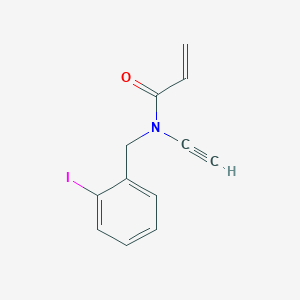 molecular formula C12H10INO B12603605 N-Ethynyl-N-[(2-iodophenyl)methyl]prop-2-enamide CAS No. 646029-24-5