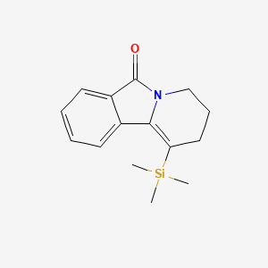 molecular formula C15H19NOSi B12603611 Pyrido[2,1-a]isoindol-6(2H)-one, 3,4-dihydro-1-(trimethylsilyl)- CAS No. 646029-35-8