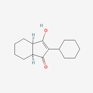 molecular formula C15H22O2 B12603619 cis-2-Cyclohexyl-3-hydroxy-3a,4,5,6,7,7a-hexahydroinden-1-one CAS No. 871482-76-7