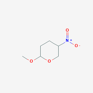 molecular formula C6H11NO4 B12603633 2-Methoxy-5-nitrooxane CAS No. 645412-90-4