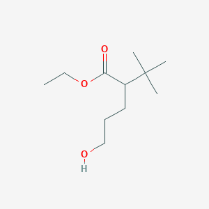 molecular formula C11H22O3 B12603657 Ethyl 2-tert-butyl-5-hydroxypentanoate CAS No. 645413-25-8