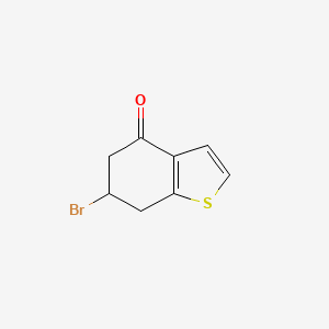 molecular formula C8H7BrOS B12603674 Benzo[b]thiophen-4(5H)-one, 6-bromo-6,7-dihydro- 