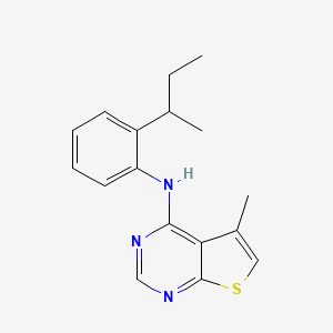 molecular formula C17H19N3S B12603689 N-[2-(Butan-2-yl)phenyl]-5-methylthieno[2,3-d]pyrimidin-4-amine CAS No. 917907-33-6