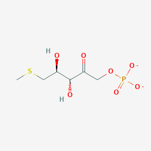 molecular formula C6H11O7PS-2 B1260371 S-methyl-5-thio-D-ribulose 1-phosphate(2-) 