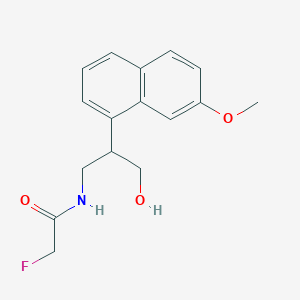 molecular formula C16H18FNO3 B1260372 2-fluoro-N-[3-hydroxy-2-(7-methoxy-1-naphthyl)propyl]acetamide 