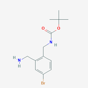 molecular formula C13H19BrN2O2 B12603726 Tert-butyl 2-(aminomethyl)-4-bromobenzylcarbamate CAS No. 885269-64-7