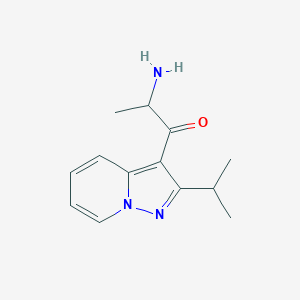 molecular formula C13H17N3O B1260375 2-Amino-1-(2-propan-2-ylpyrazolo[1,5-a]pyridin-3-yl)propan-1-one 