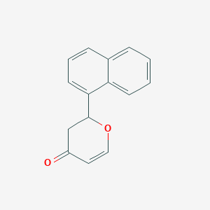 molecular formula C15H12O2 B12603826 2-(Naphthalen-1-yl)-2,3-dihydro-4H-pyran-4-one CAS No. 871918-59-1