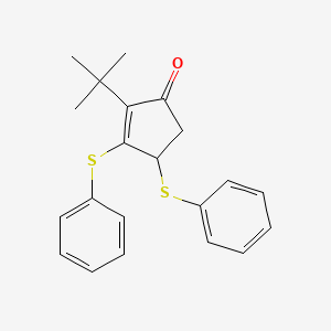 molecular formula C21H22OS2 B12603832 2-Cyclopenten-1-one, 2-(1,1-dimethylethyl)-3,4-bis(phenylthio)- CAS No. 647010-52-4