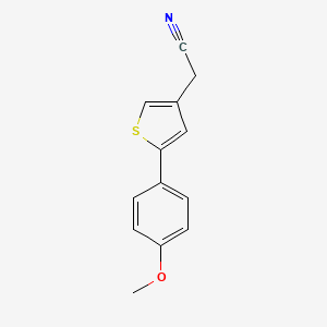 molecular formula C13H11NOS B12603836 [5-(4-Methoxyphenyl)thiophen-3-yl]acetonitrile CAS No. 649569-60-8