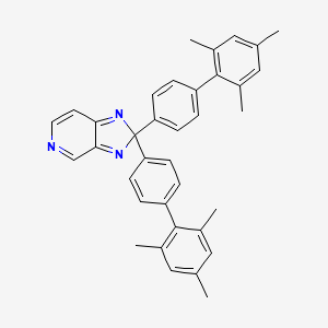 molecular formula C36H33N3 B12603843 2,2-Bis(2',4',6'-trimethyl[1,1'-biphenyl]-4-yl)-2H-imidazo[4,5-c]pyridine CAS No. 643029-58-7