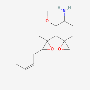 molecular formula C16H27NO3 B1260385 5-Methoxy-4-[2-methyl-3-(3-methylbut-2-enyl)oxiran-2-yl]-1-oxaspiro[2.5]octan-6-amine 
