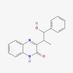 molecular formula C17H16N2O2 B12603857 3-(alpha-Methyl-beta-hydroxyphenethyl)quinoxaline-2(1H)-one CAS No. 645475-72-5