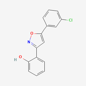 molecular formula C15H10ClNO2 B12603863 6-[5-(3-Chlorophenyl)-1,2-oxazol-3(2H)-ylidene]cyclohexa-2,4-dien-1-one CAS No. 651021-78-2